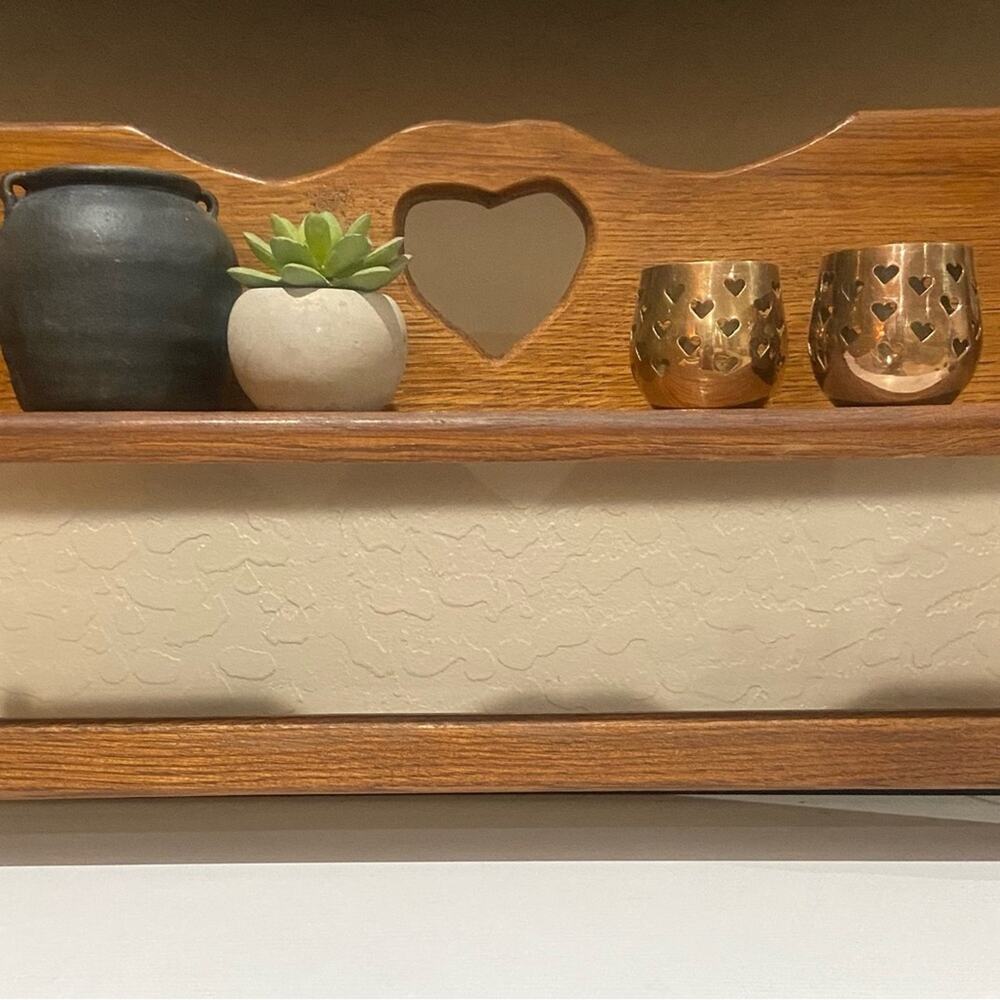 Vintage Heart Cutout Tea Light Candle Holders | Rustic Metal Votive Set